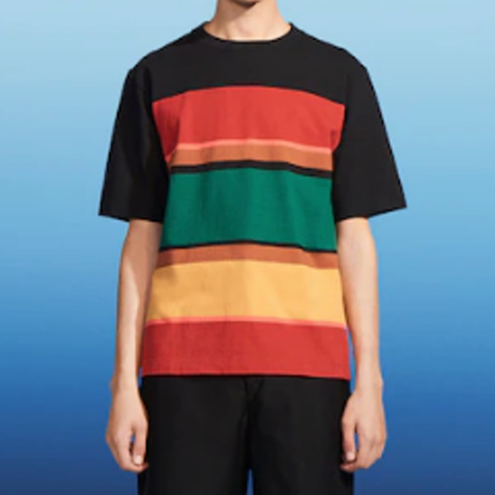 Uniqlo Multicolor Striped Short Sleeve Tee
